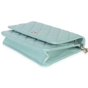 Chanel  Quilted Caviar Classic Wallet On Chain 7