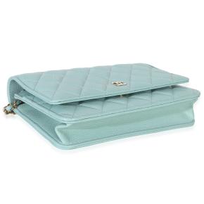 Chanel  Quilted Caviar Classic Wallet On Chain 6