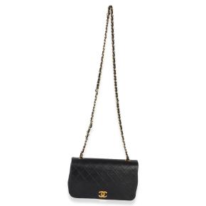 Chanel Vintage 24k Black Quilted Lambskin Single Full Flap Bag 5