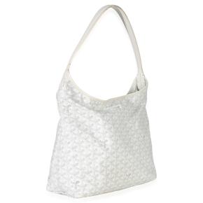 Goyard White Goyardine Canvas Boheme Hobo 3