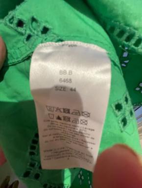 Ganni Green Cotton Smocked Dress 7