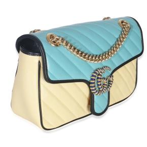 Gucci Calfskin Matelasse Diagonal Torchon Small GG Marmont Bag 3