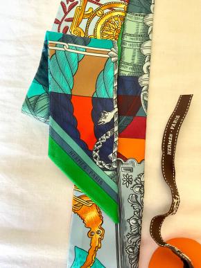 Hermes Printed Silk Twilly 2
