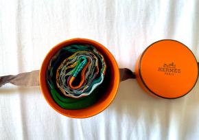 Hermes Printed Silk Twilly 4