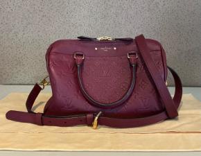 Louis Vuitton Burgundy Speedy Bandouliere Handbag 25 2