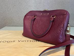 Louis Vuitton Burgundy Speedy Bandouliere Handbag 25 3