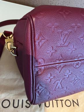 Louis Vuitton Burgundy Speedy Bandouliere Handbag 25 5