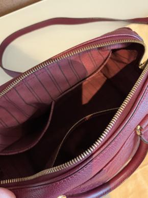 Louis Vuitton Burgundy Speedy Bandouliere Handbag 25 9