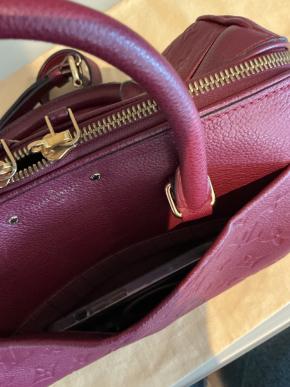 Louis Vuitton Burgundy Speedy Bandouliere Handbag 25 7