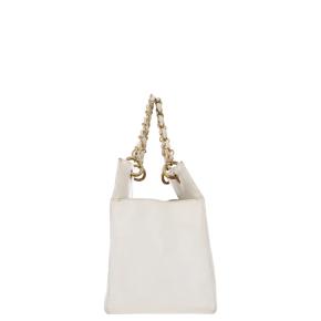 Chanel White Caviar Grand Shopping Tote 2