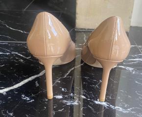 Saint Laurent Beige Patent Pumps 4