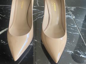Saint Laurent Beige Patent Pumps 6