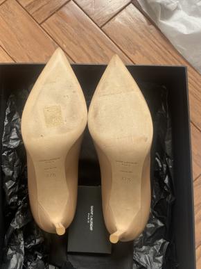 Saint Laurent Beige Patent Pumps 8