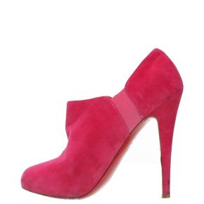 Christian Louboutin Fuxia C’est Moi Suede Ankle Boots 6