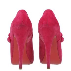 Christian Louboutin Fuxia C’est Moi Suede Ankle Boots 4