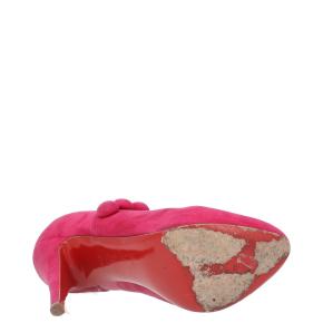 Christian Louboutin Fuxia C’est Moi Suede Ankle Boots 8