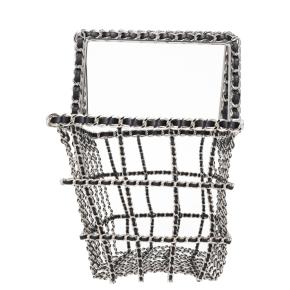 Chanel Collector's Silver Metal Supermarket Shopping Basket Bag 5
