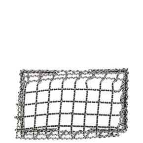 Chanel Collector's Silver Metal Supermarket Shopping Basket Bag 4