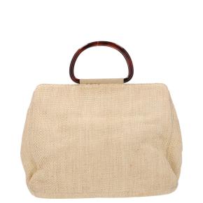 Chanel Raffia CC Top Handle Bag 4