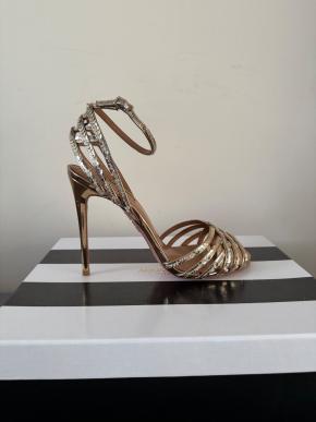 Acquazurra Gold Studio Sequin Sandals 3