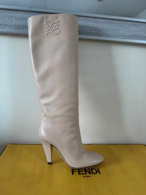 Fendi Beige Leather Boots 11