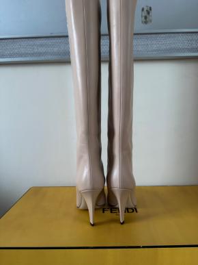 Fendi Beige Leather Boots 12