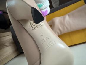 Fendi Beige Leather Boots 6