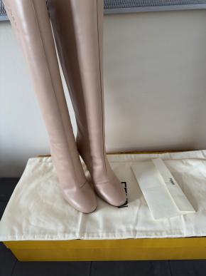 Fendi Beige Leather Boots 5