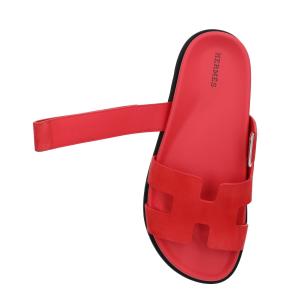 Hermes Chypre Rose Vermillon Sandals 8