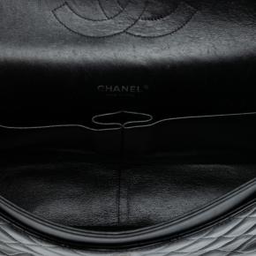 Chanel Black Jumbo Classic Patent Double Flap 4