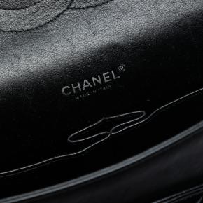 Chanel Black Jumbo Classic Patent Double Flap 5