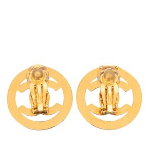 CC Gold Plated Turn Lock Clip On Earrings 2