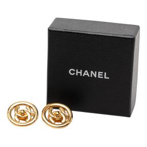 CC Gold Plated Turn Lock Clip On Earrings 4