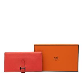 Hermes Rouge Pivoine Epsom Bearn Wallet 11