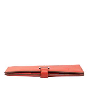 Hermes Rouge Pivoine Epsom Bearn Wallet 3