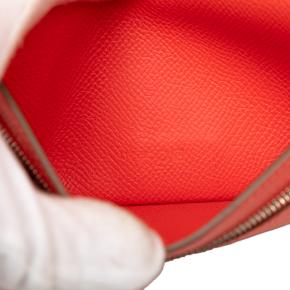 Hermes Rouge Pivoine Epsom Bearn Wallet 7
