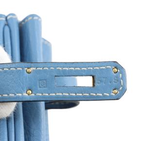 Hermes Blue Jean Clemence Birkin Retourne 35 10