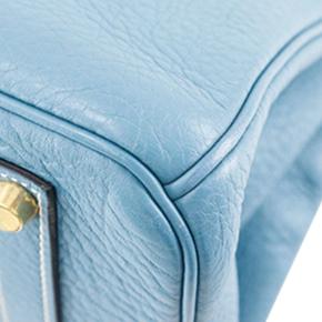 Hermes Blue Jean Clemence Birkin Retourne 35 15