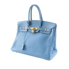 Hermes Blue Jean Clemence Birkin Retourne 35 2