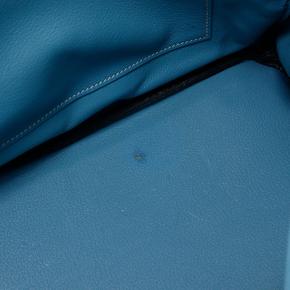 Hermes Blue Jean Clemence Birkin Retourne 35 6