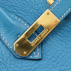 Hermes Blue Jean Clemence Birkin Retourne 35 9