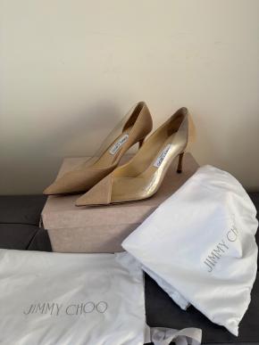Jimmy Choo Nude Heeled Pumps 6