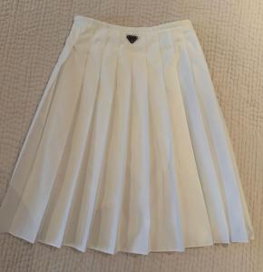 Prada Crisp White Cotton Skirt 4