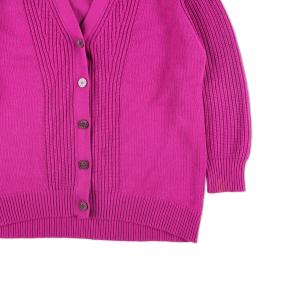 Hermès Textured Ribbed V-Neck 71 cms Long Cardigan 3