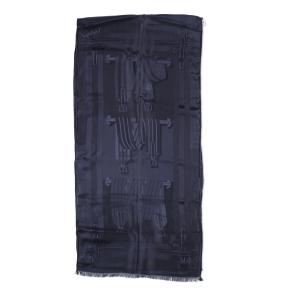 Hermès Blue Les Sangles Stole 180x43 cms 9