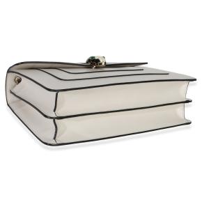Bvlgari White Smooth Calfskin Serpenti Forever Shoulder Bag 5