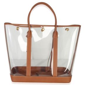 Saint Laurent Brown Calfskin Vinyl Cabas Tote 2