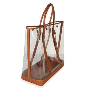 Saint Laurent Brown Calfskin Vinyl Cabas Tote 3