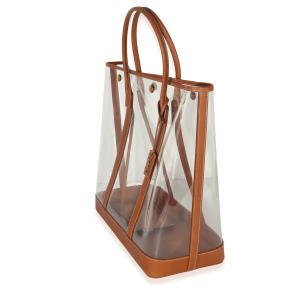 Saint Laurent Brown Calfskin Vinyl Cabas Tote 4