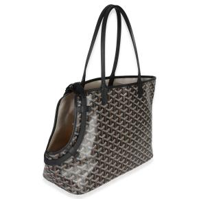 Goyard Black Goyardine Canvas Chien Gris Pet Carrier Tote 3